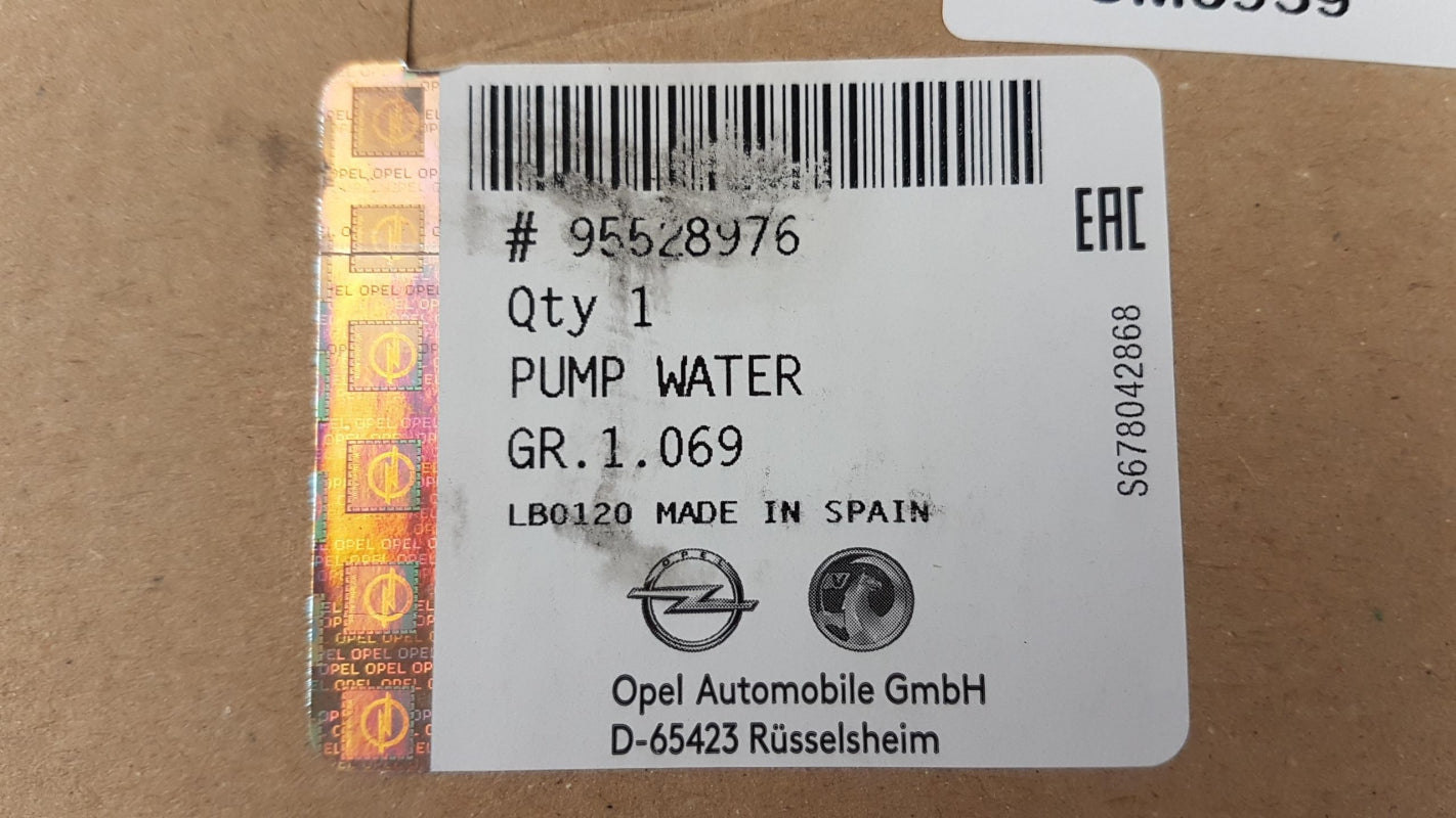 Original OPEL Astra Insignia Vectra Zafira 1.9 2.0 CDTi Wasserpumpe 95528976