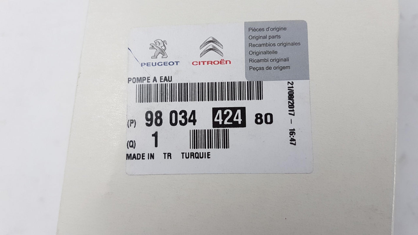 Original PEUGEOT 2008 208 301 308 CITROEN C3 C-Elysee DS3 Wasserpumpe 9803442480
