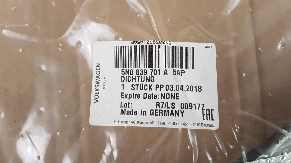 Original OE Volkswagen Türdichtung 5N0839701A5AP