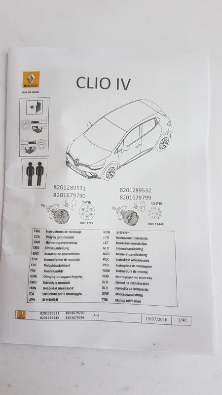 Original OE RENAULT Anhängerkupplung Elektrosatz 8201679790
