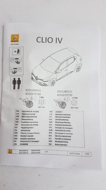 Original OE RENAULT Anhängerkupplung Elektrosatz 8201679790