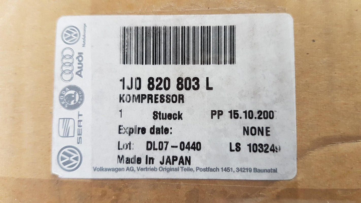 Original VOLKSWAGEN Golf Caddy AUDI A3 TT SKODA SEAT Klimakompressor 1J0820803L