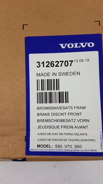Original VOLVO S60 S80 V70 XC70 Bremsscheibe Scheibenbremse Vorderachse 31262707