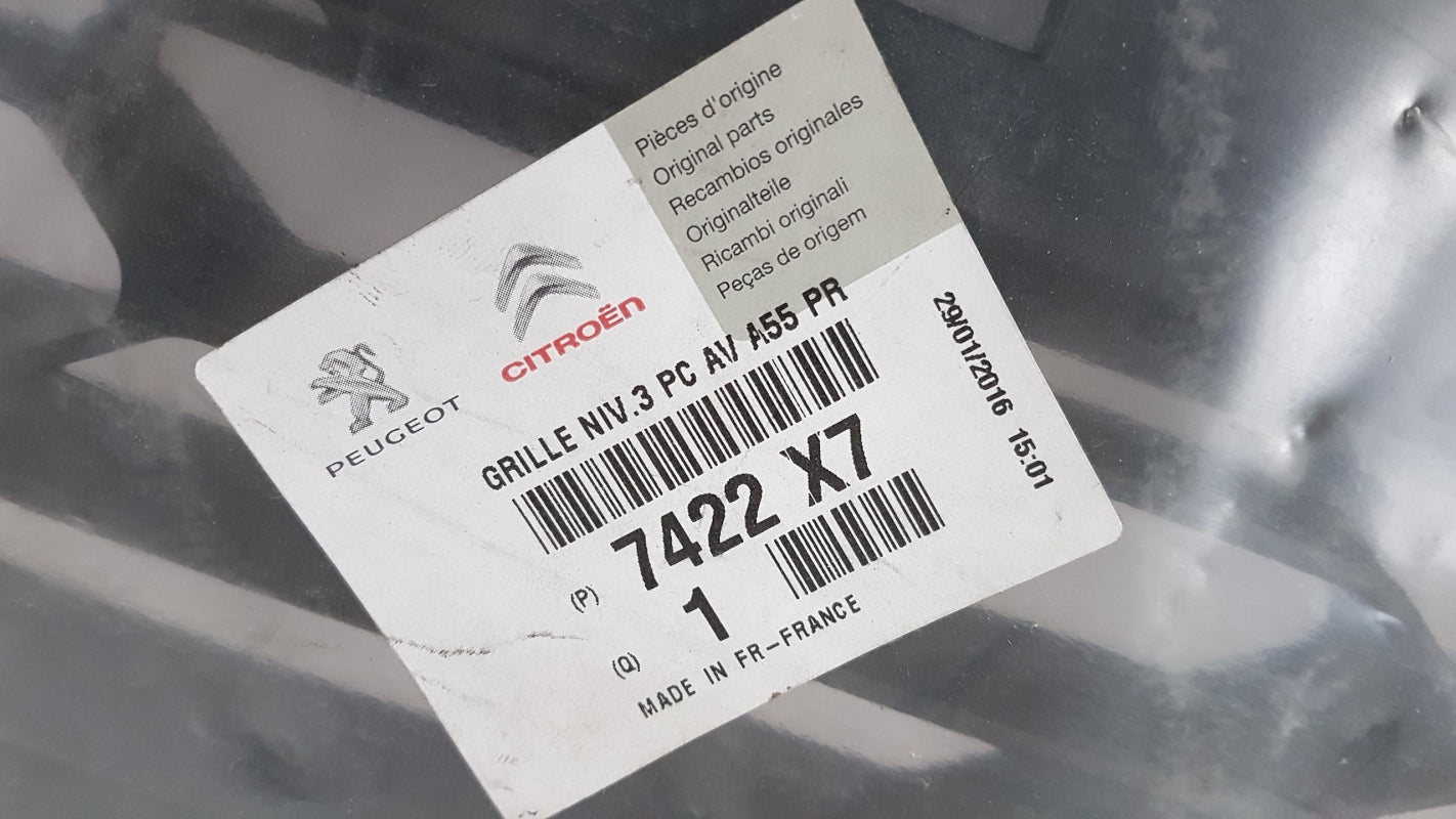 Original CITROEN DS3 Stoßstangengitter Vorne mitte Schwarz 7422X7