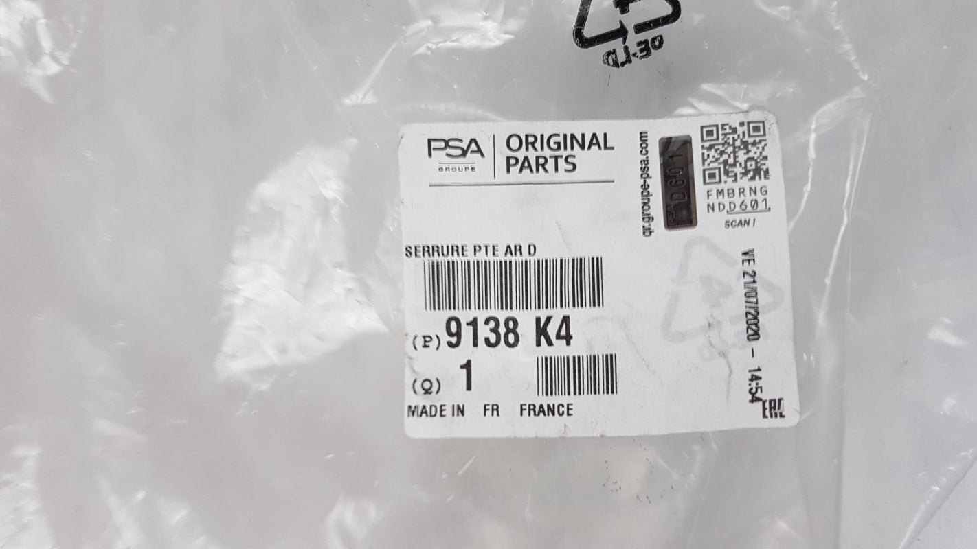Original OE Peugeot Türschloss 9138K4