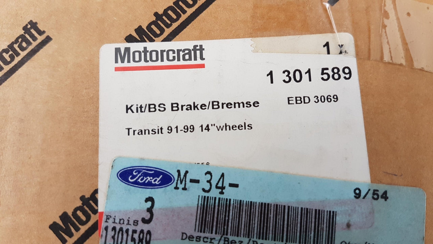 Original FORD Transit (DY EY) '91-'00 Bremsbeläge Bremsklötze vorne 1301589