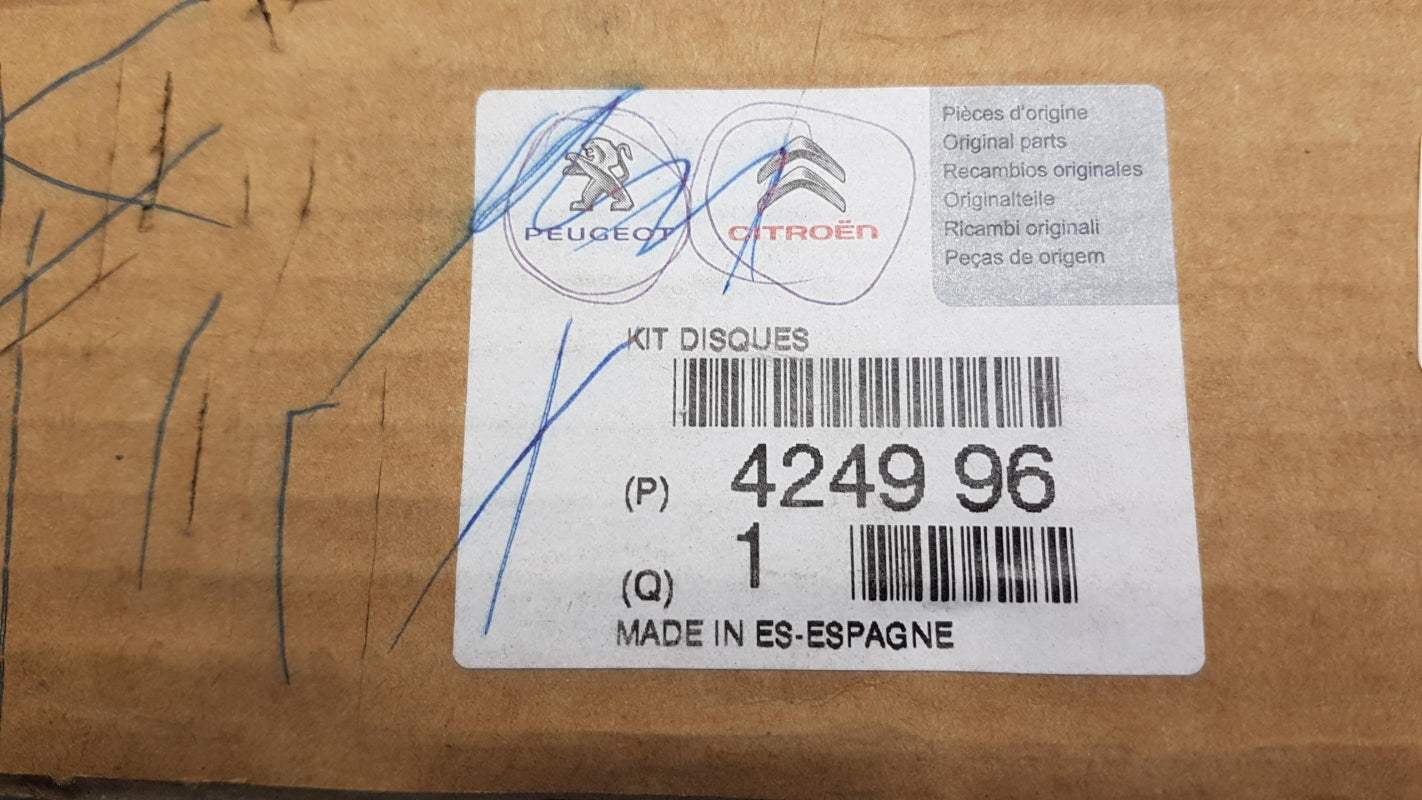 Original PEUGEOT 106 206 306 CITROEN AX ZX Bremsscheiben Satz 2st. vorne 424996