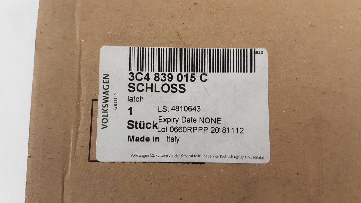 Original OE Volkswagen Türschloss 3C4839015C