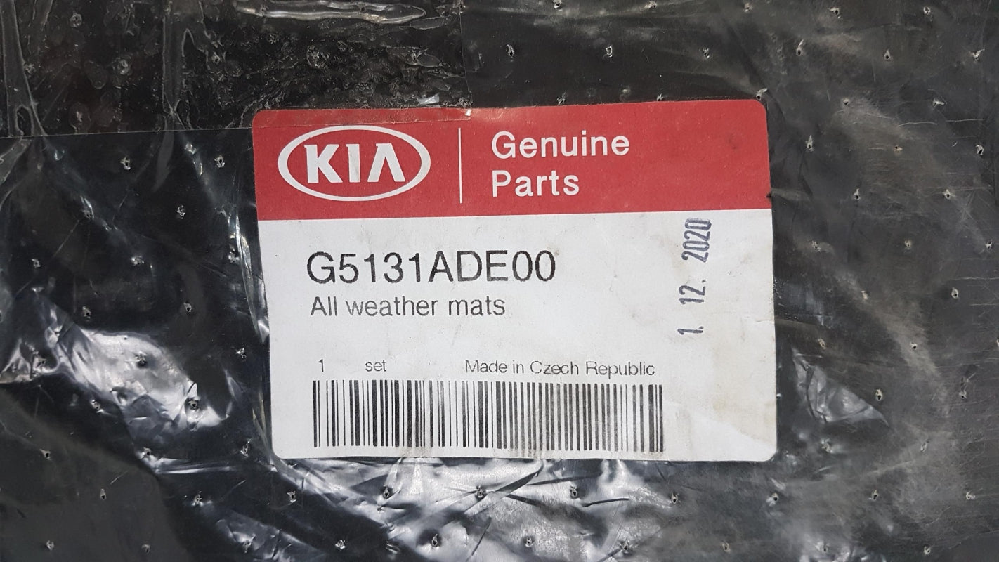 Original KIA Niro '17- Fußmattensatz 4-teilig Gummi schwarz G5131ADE00