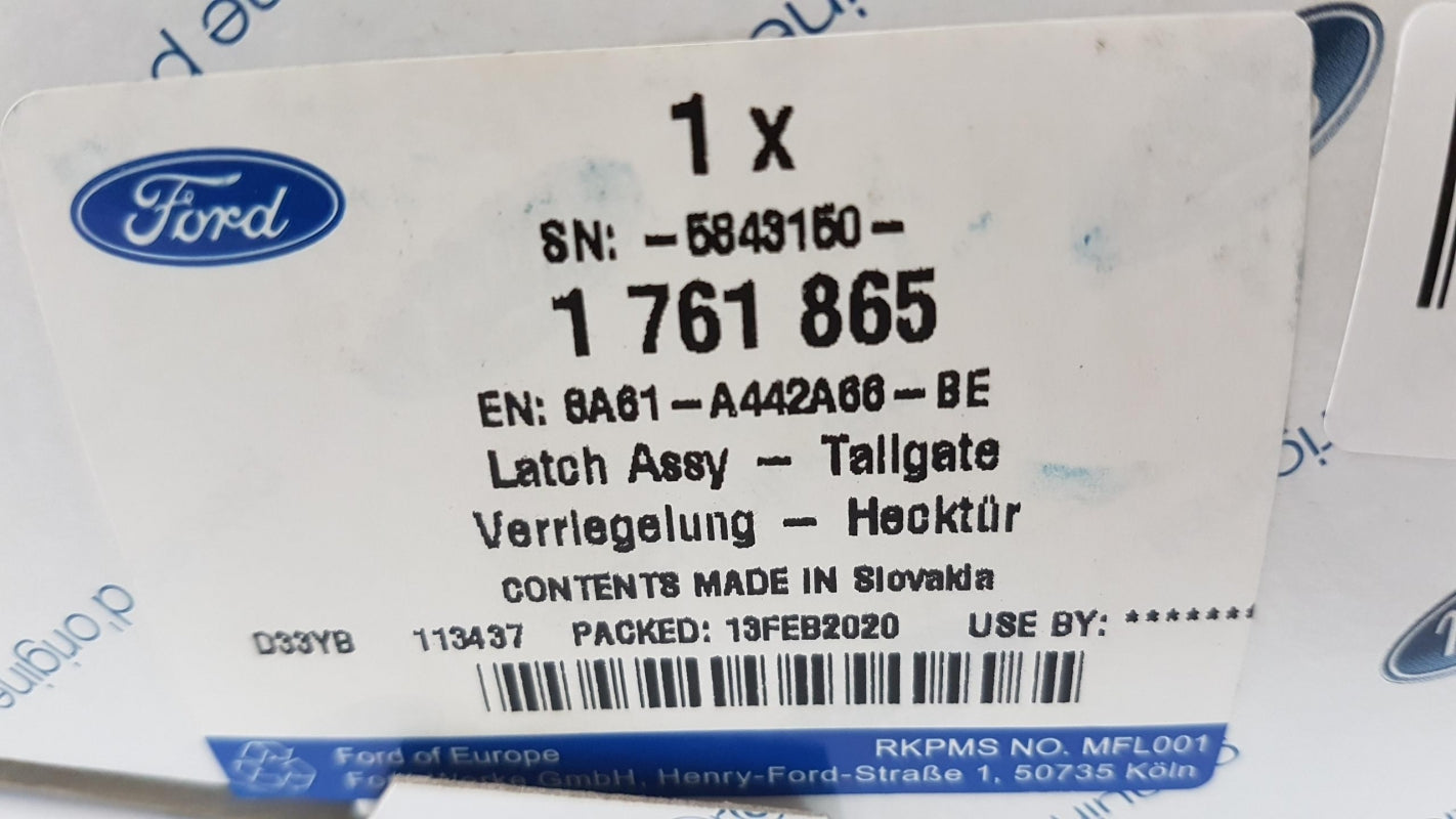 Original OE FORD Heckklappenschloss 1761865