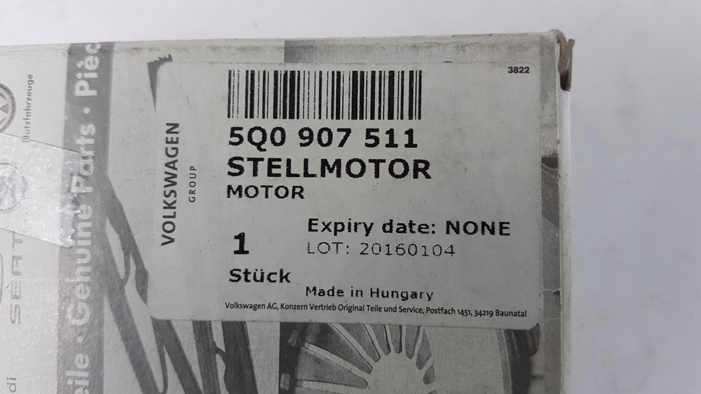 Original AUDI A3 Q2 Q3 VW Golf 7 Crafter SY/SZ Stellmotor Klimaanlage 5Q0907511