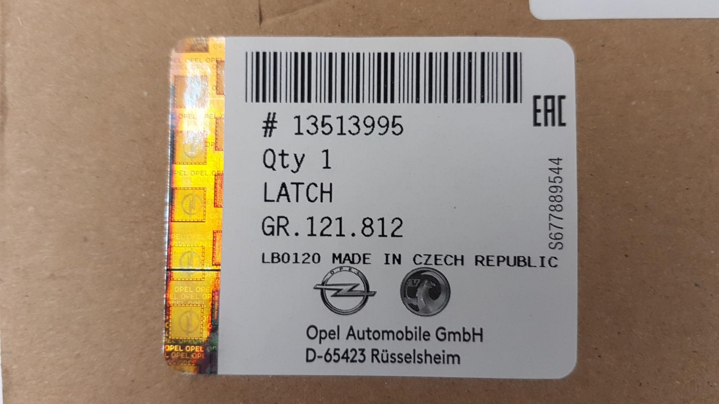 Original OPEL Astra-J Heckklappenschloss Hinten 13513995