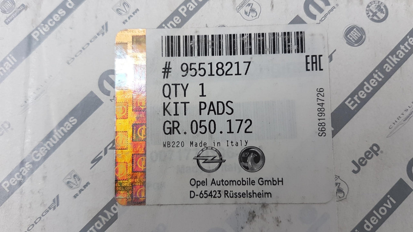 Original OPEL Combo-D Bremsbeläge vorne 95518217