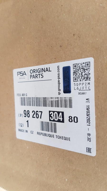 Original PEUGEOT 2008 I 2013 - 2018 Heckleuchte Links 9826730480