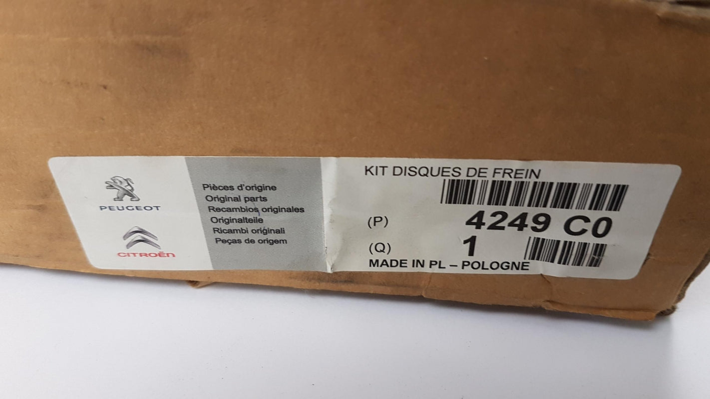 Original CITROEN C8 PEUGEOT 807 Bremsscheibensatz (2 Stück) hinten 4249C0