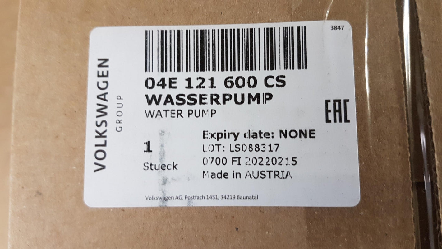 Original VW Golf 14- Polo 15- Jetta 18- Wasserpumpe + Thermostat 04E121600CS