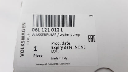 Original AUDI Q3 Q8 SKODA Superb VW Passat Polo Wasserpumpe 2.0  06L121012L