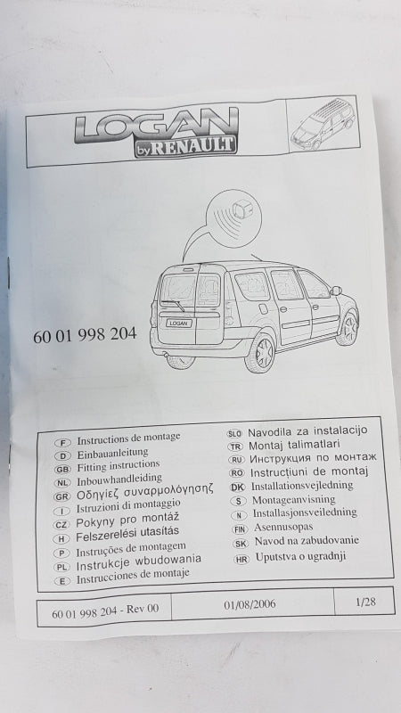 Original OE RENAULT Alarmanlage 6001998204
