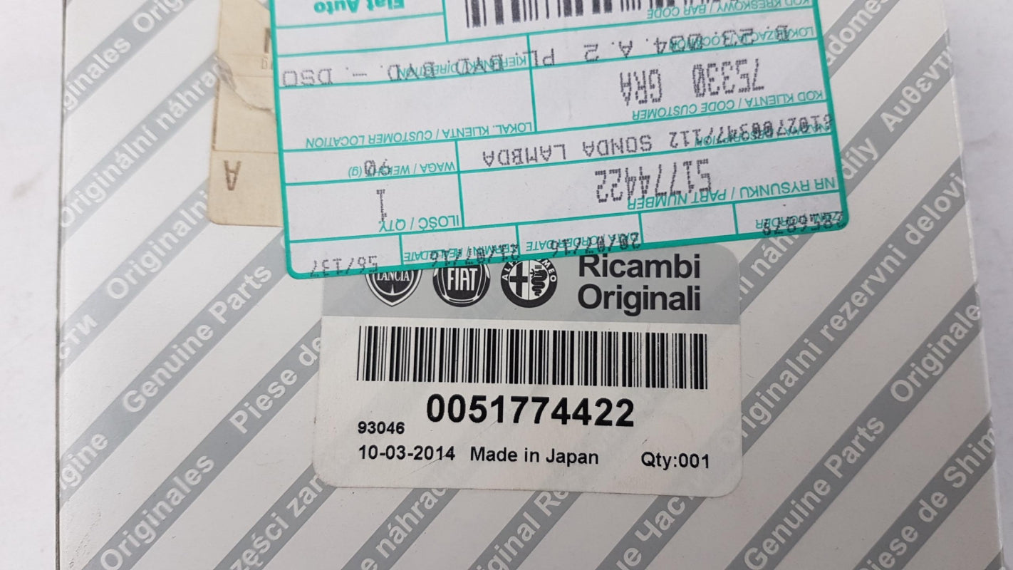Original FIAT 500 Punto Panda ALFA Mito LANCIA Ypsilon Lambdasonde 51774422