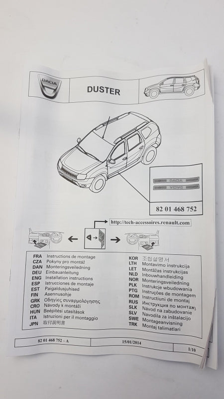 Original DACIA Duster Lodgy Dokker Einstiegsleisten Satz 2 Stück 8201468752