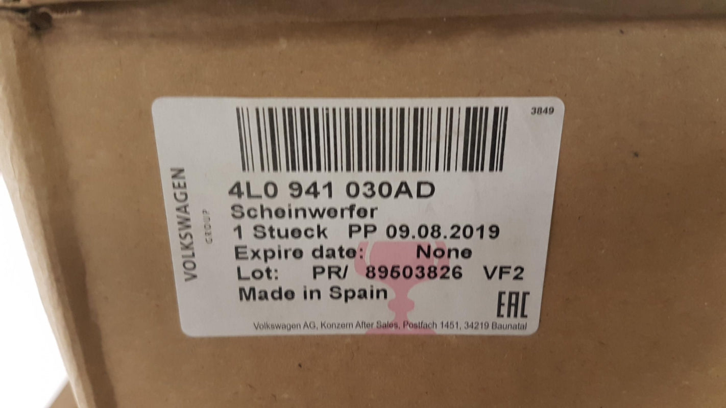 Original AUDI Q7 4L Halogen Hauptscheinwerfer Frontlicht rechts 4L0941030AD