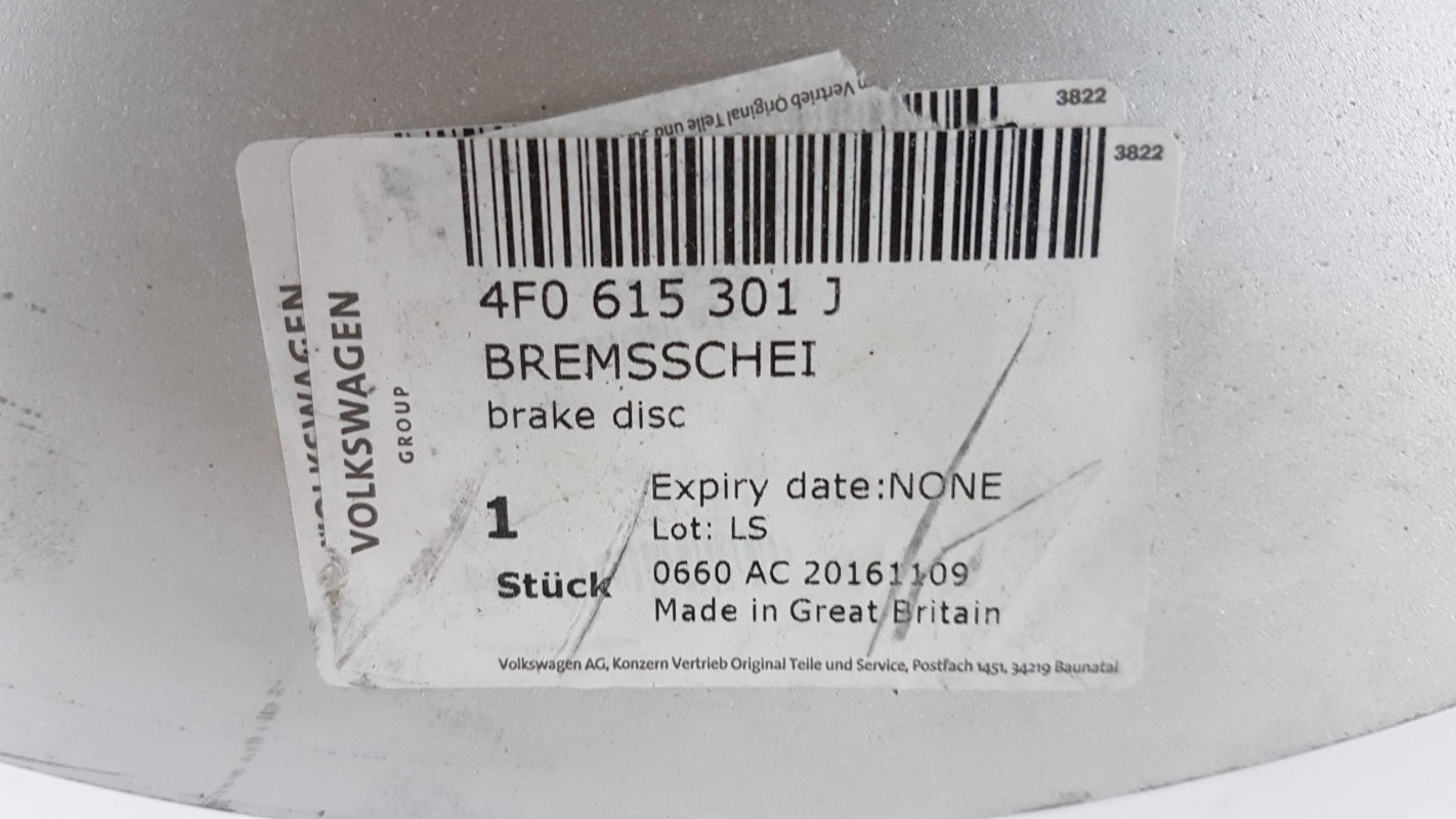 Original AUDI A6 (C6/4F) 1x Bremsscheibe belüftet 385X36mm Vorne 4F0615301J