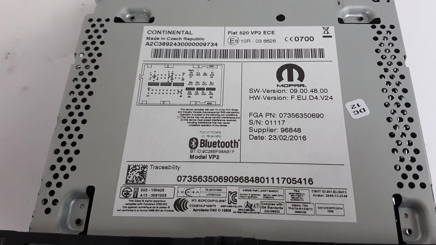Original JEEP Renegade 2015- Multimedia Autoradio 735672499