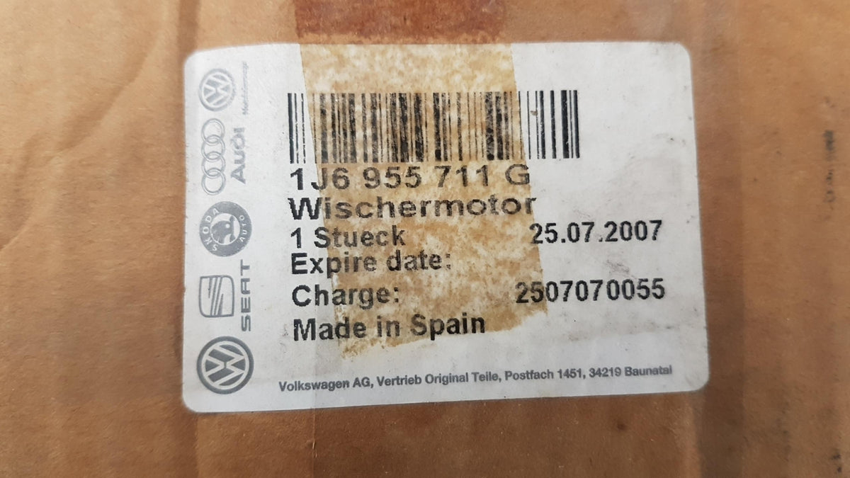 Original AUDI A3 VW Golf SKODA Fabia SEAT Leon Wischermotor hinten 1J6955711G