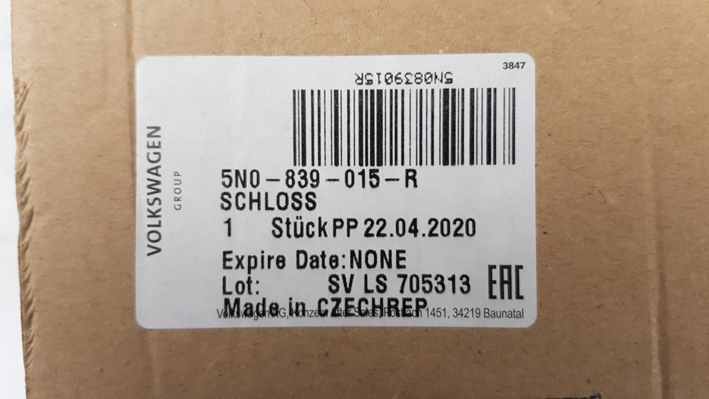 Original OE Volkswagen Türschloss 5N0839015R