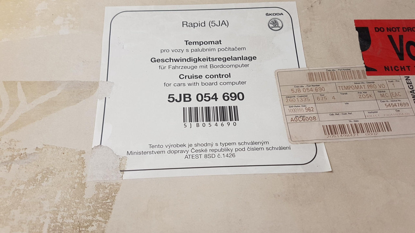 Original SKODA Rapid NH 2013-2022 Geschwindigkeitsregelanlage Tempomat 5JB054690