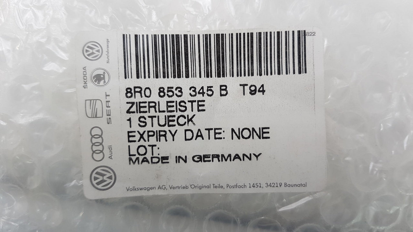 Original AUDI Q5 8R Zierleiste für Seitenscheibe hinten links 8R0853345BT94