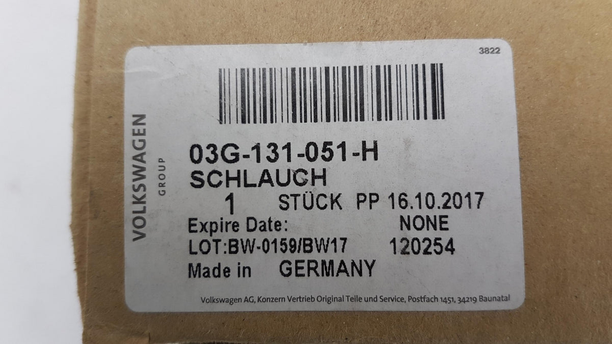 Original OE Volkswagen Druckrohr 03G131051H