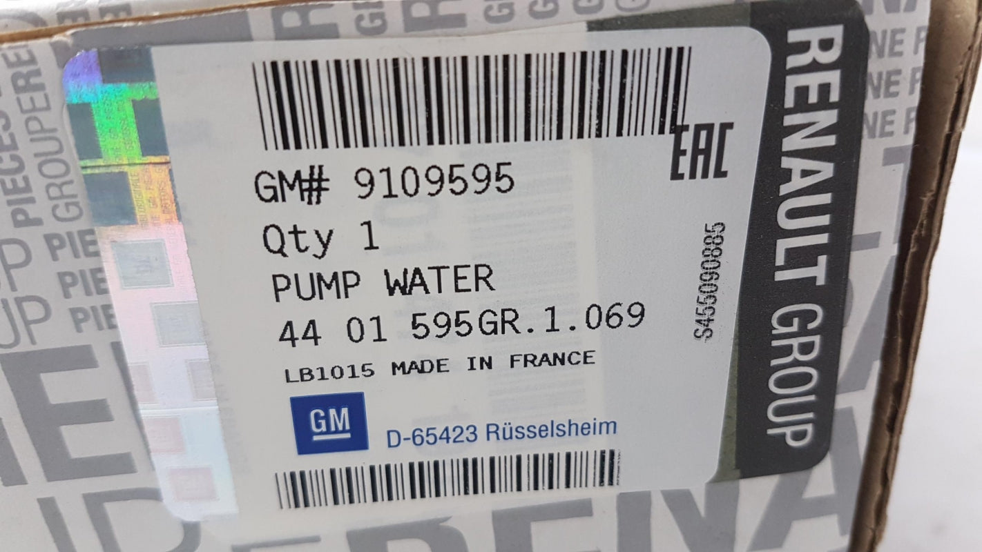 Original OE OPEL Wasserpumpe 9109595