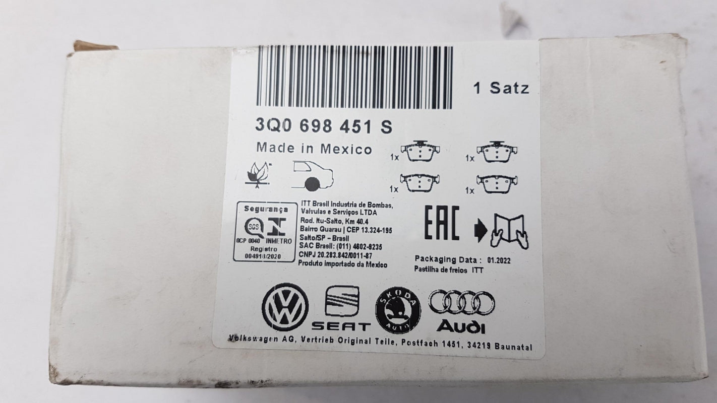 Original OE Volkswagen Bremsbeläge 3Q0698451S