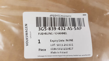 Original VW Passat B8 3G Fensterführung schwarz hinten rechts 3G5839432AS5AP