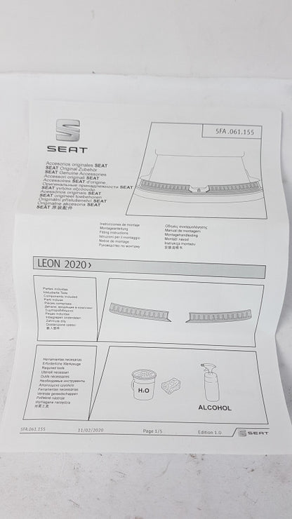 Original SEAT Leon (2020>) Heckstoßstange Kofferraumkante-Schutz 5FA061155