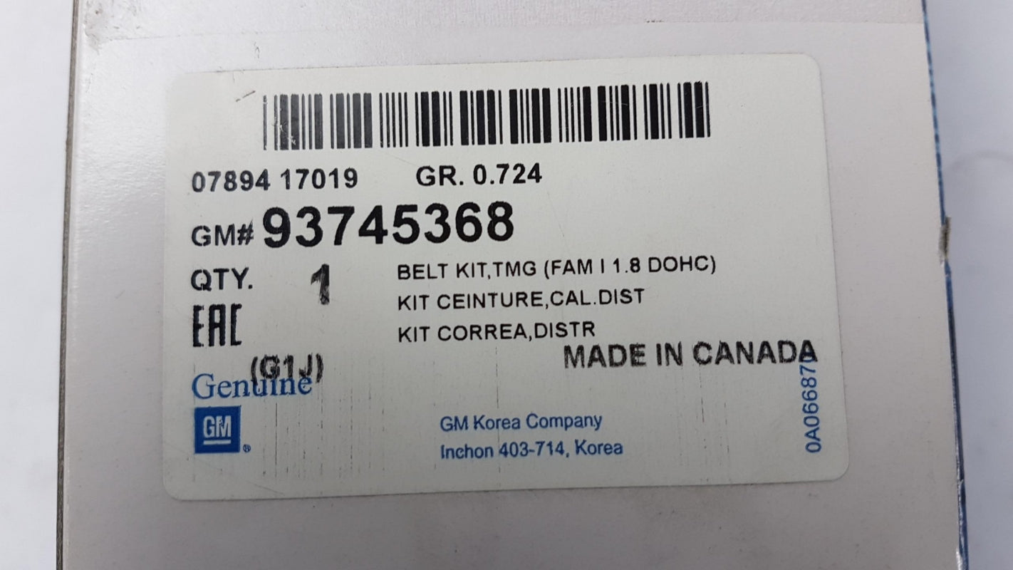 Original OPEL Astra-G Zafira-A Zahnriemensatz 93745368