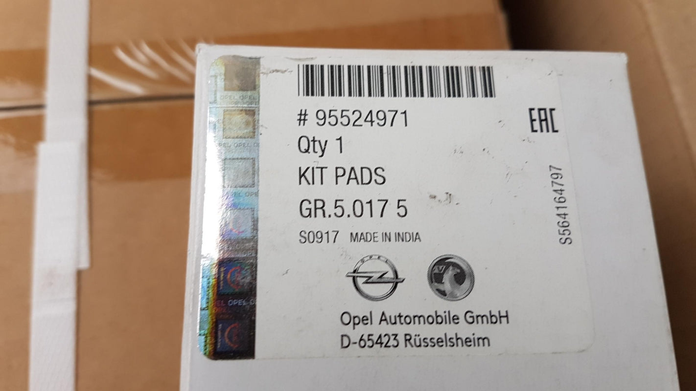 Original OE OPEL Bremsensatz 2 Bremsscheiben + 4 Bremsbeläge 95526493