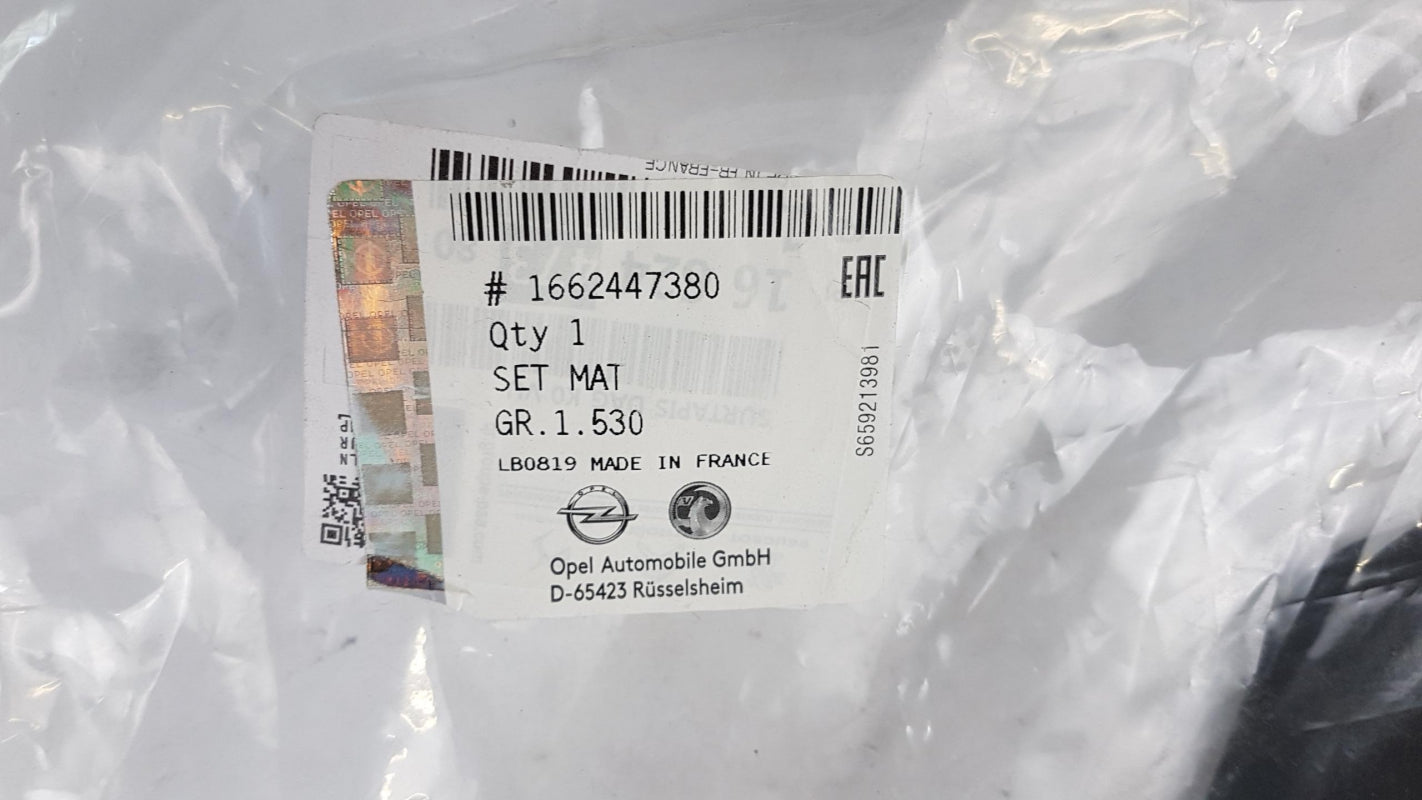 Original OPEL Vivaro-C Fußmattensatz Gummi schwarz vorne 1662447380