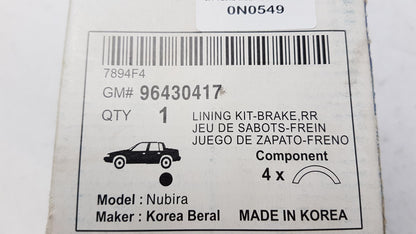 Original OE OPEL Bremsbackensatz 96430417
