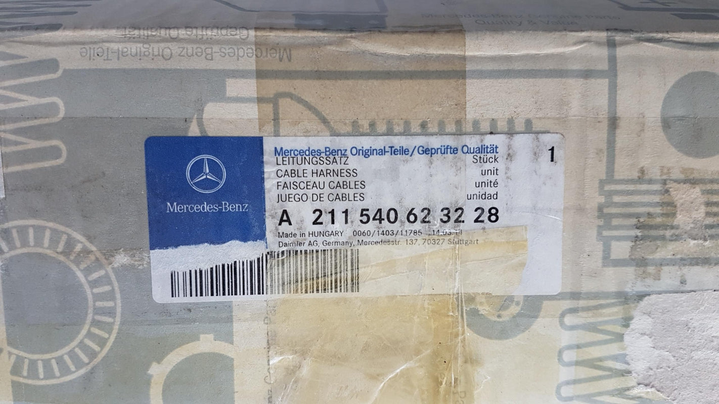 Original MERCEDES-BENZ E-Klasse W211 S211 -2009 Motor Kabelbaum A211540623228