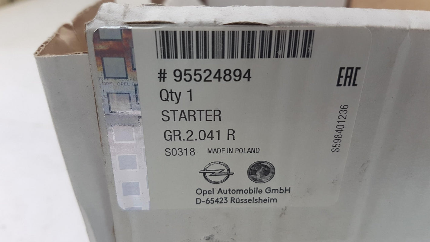 Original OPEL Astra-H Corsa-C/-D Zafira-B Anlasser Starter 1.2/1.4/1.6 95524894