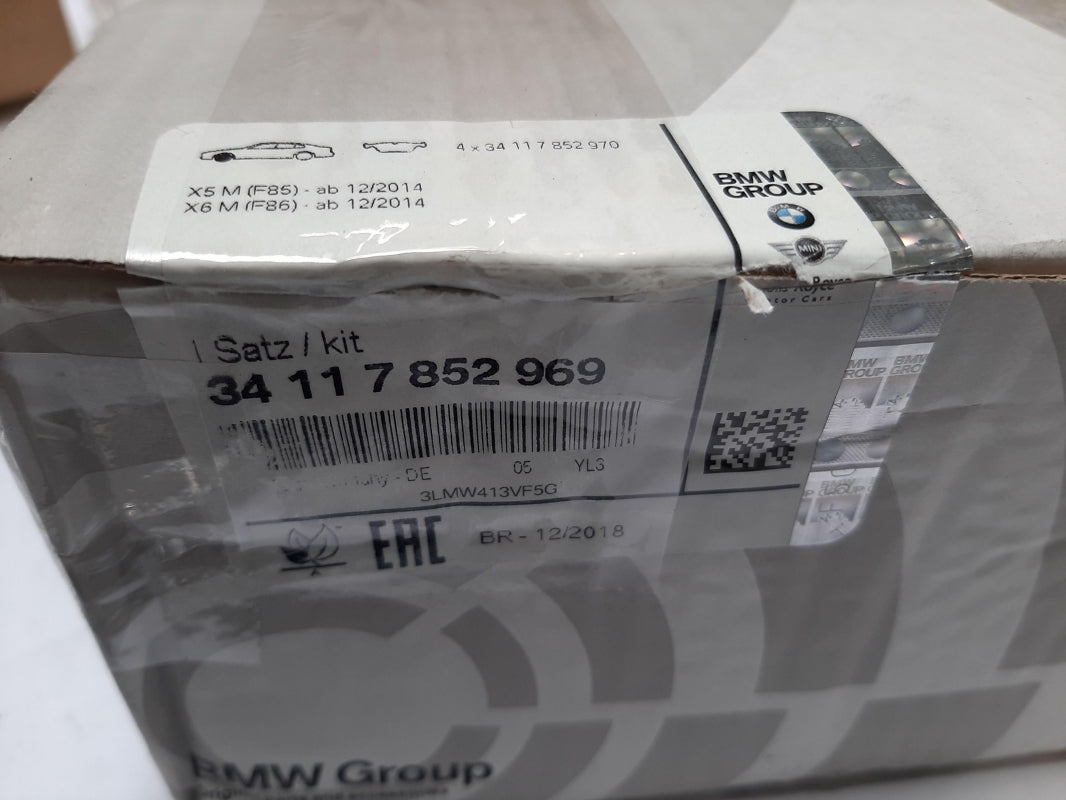 Original BMW X5 M F85 X6 M F86 Bremsbeläge (4 Stück) Vorne 34117852969