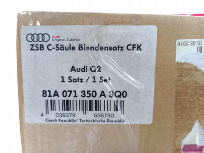Original AUDI Q2 2017-2023 Blades C-Säule Links u. Rechts Karbon 81A071350A3Q0