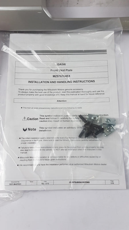 Original MITSUBISHI ASX 2020-2023 Frontstyling silber MZ576764EX