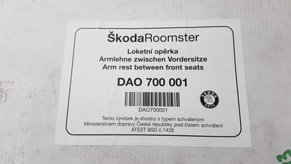 Original SKODA Roomster Fabia II Armlehne onyx DAO700001