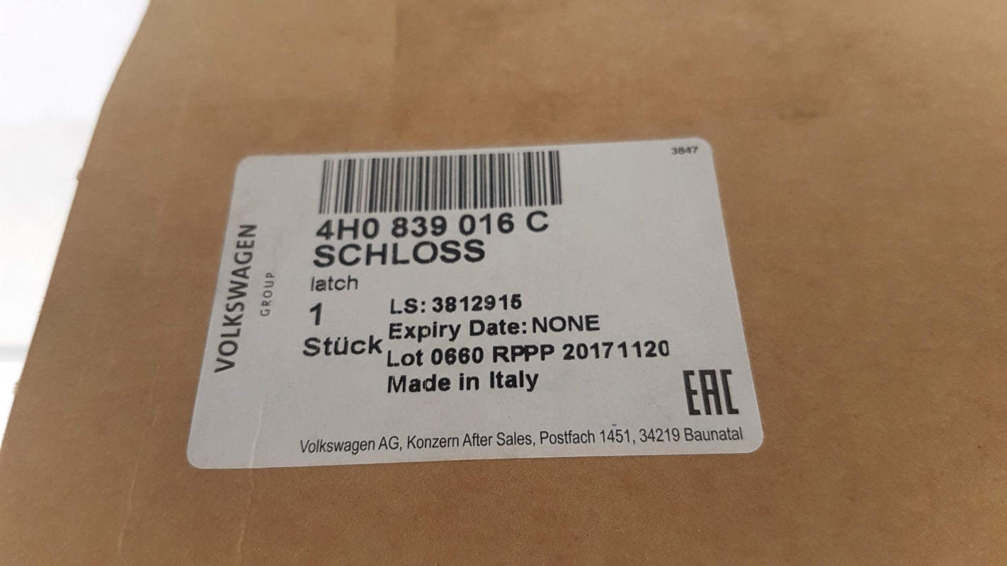 Original AUDI A8 S8 4H Türschloss hinten rechts 4H0839016C