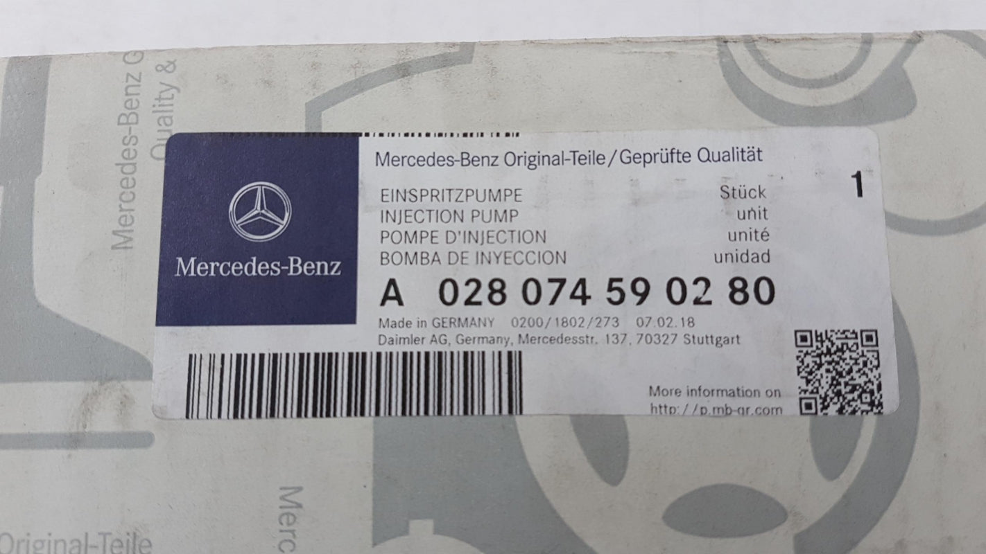 Original OE MERCEDES-BENZ Pumpe-Düse-Einheit A028074590280