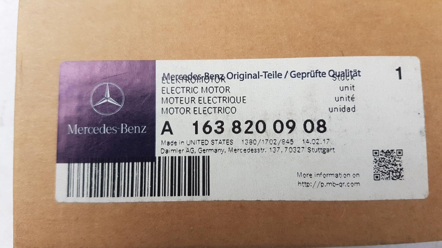 Original MERCEDES-BENZ ML-klasse W163 Mischklappen Elektromotor A1638200908