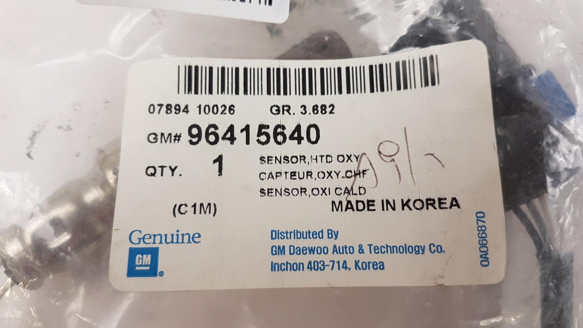 Original CHEVROLET Captiva C100 Matiz Spark M200 Lambdasonde hinten 96415640